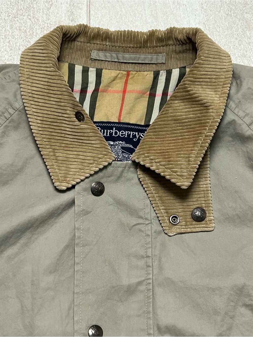 VINTAGE BURBERRYS FIELD JACKET MENS XL UTILITY BOMBER ZIP NOVA CHECK PLAID RARE - Picture 2 of 15